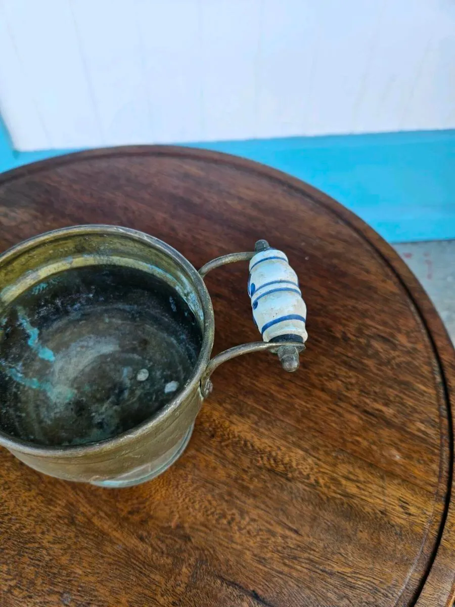 Vintage Brass Pot - Image 4