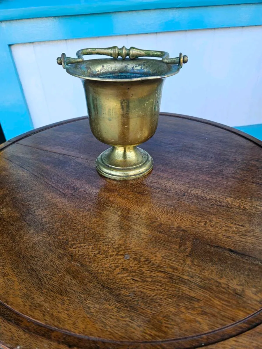 Vintage Brass Mortar Pot - Image 2