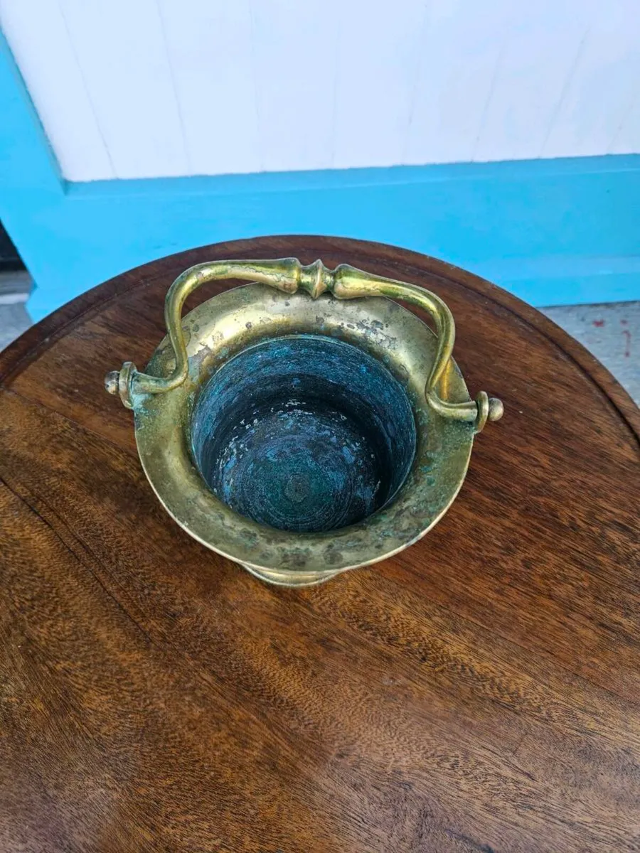 Vintage Brass Mortar Pot - Image 3