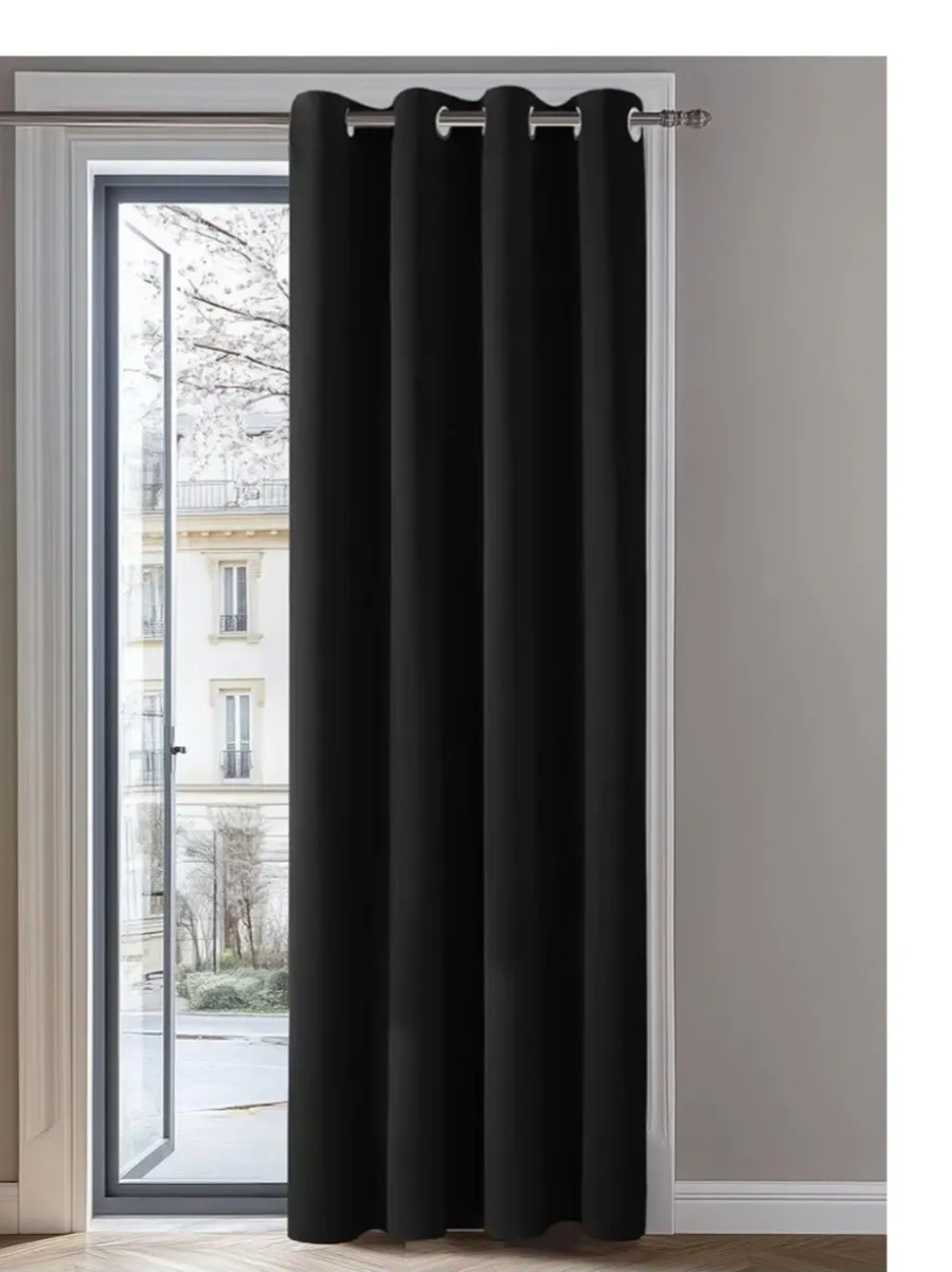 Blackout Taupe curtains and black curtains - Image 2