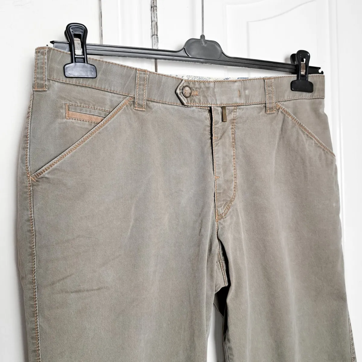 Meyer Tan Khaki Chicago Modern Trousers Mens 34x32 - Image 4