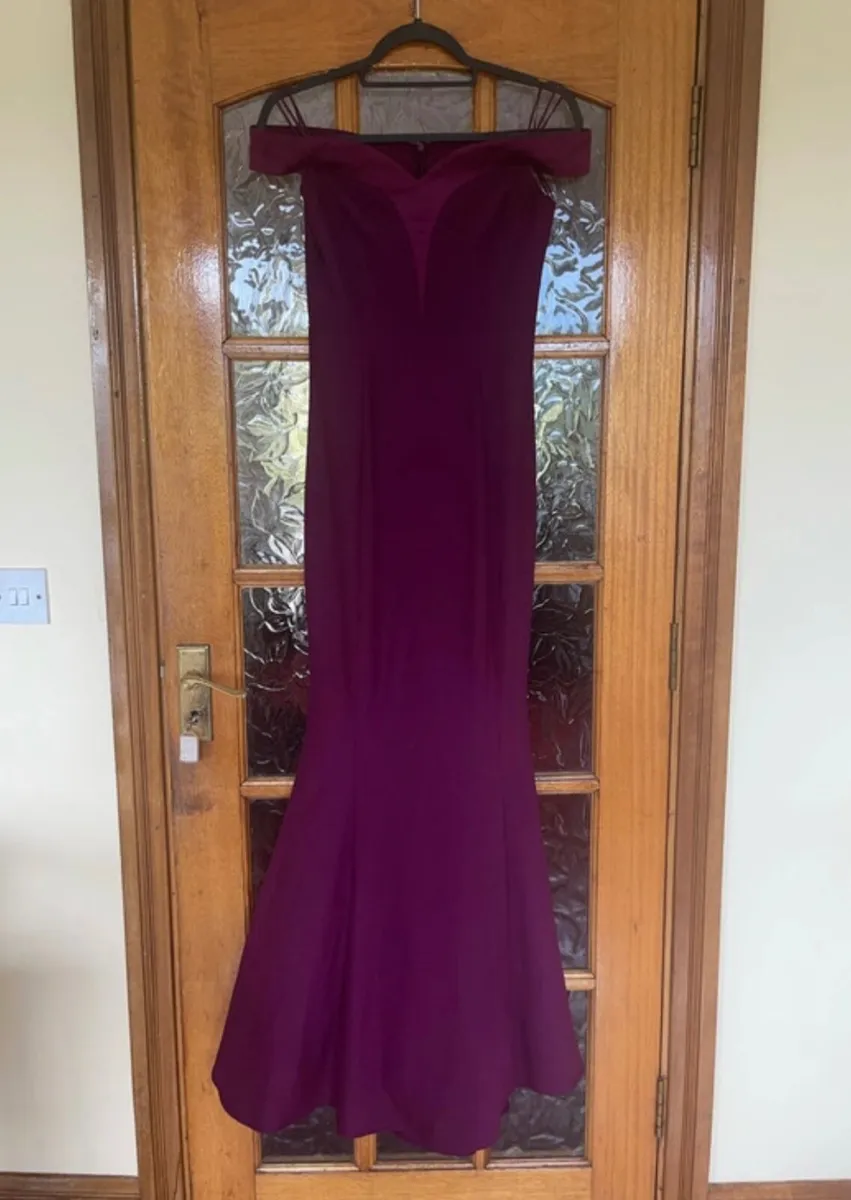 Altanight Izmir Bardot Purple Debs Dress - Image 2