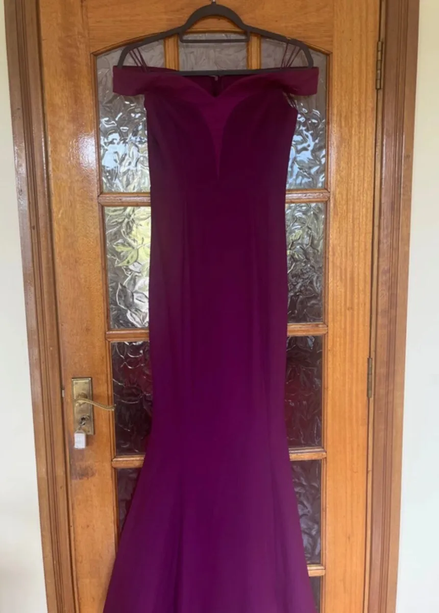 Altanight Izmir Bardot Purple Debs Dress - Image 3