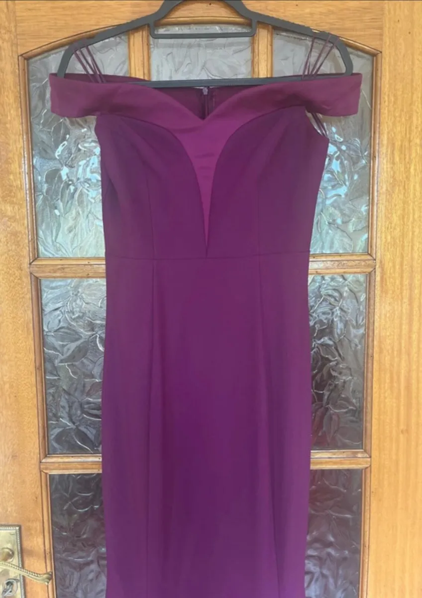Altanight Izmir Bardot Purple Debs Dress - Image 1