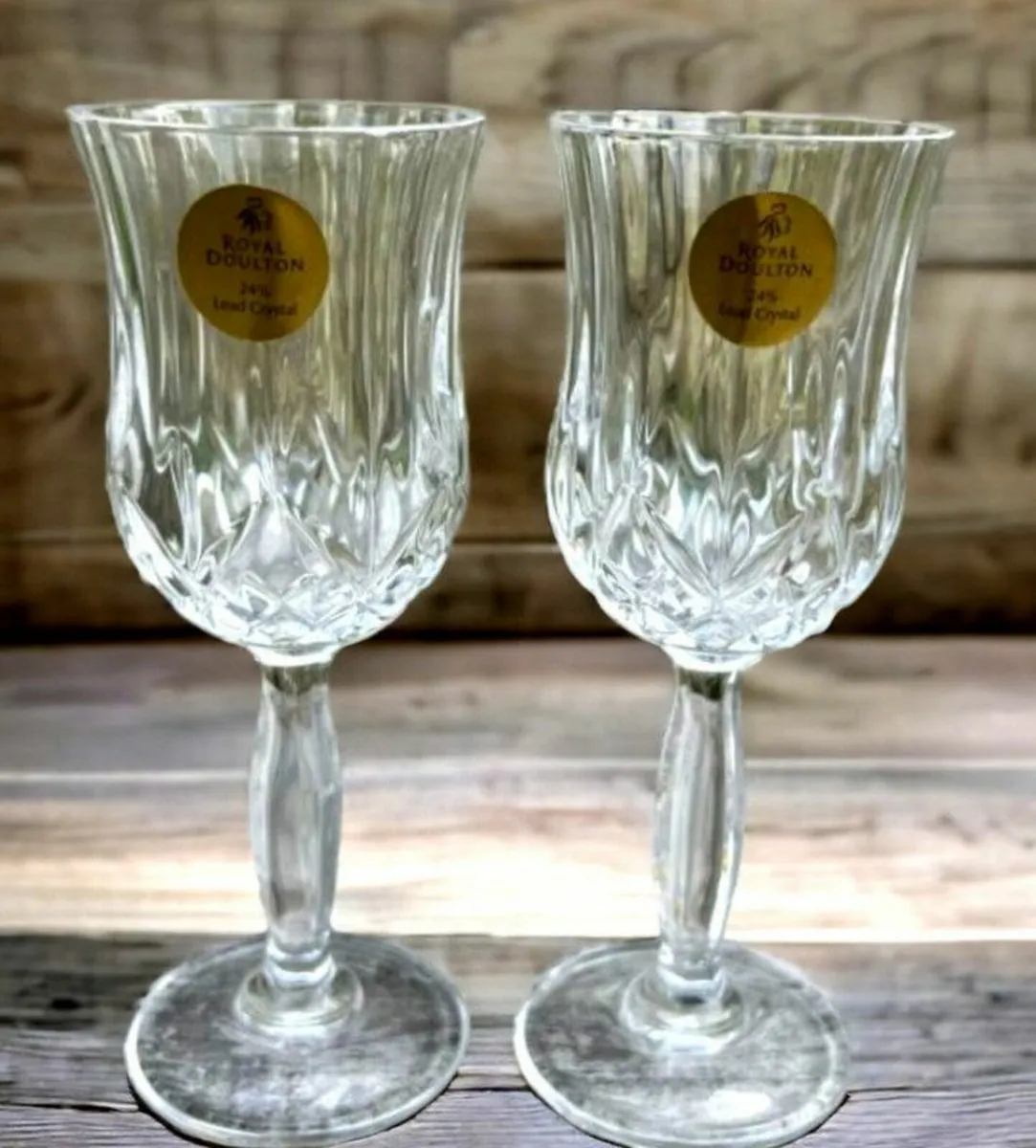 Vintage Pair Authentic Royal Doulton'Roma' Glasses - Image 4