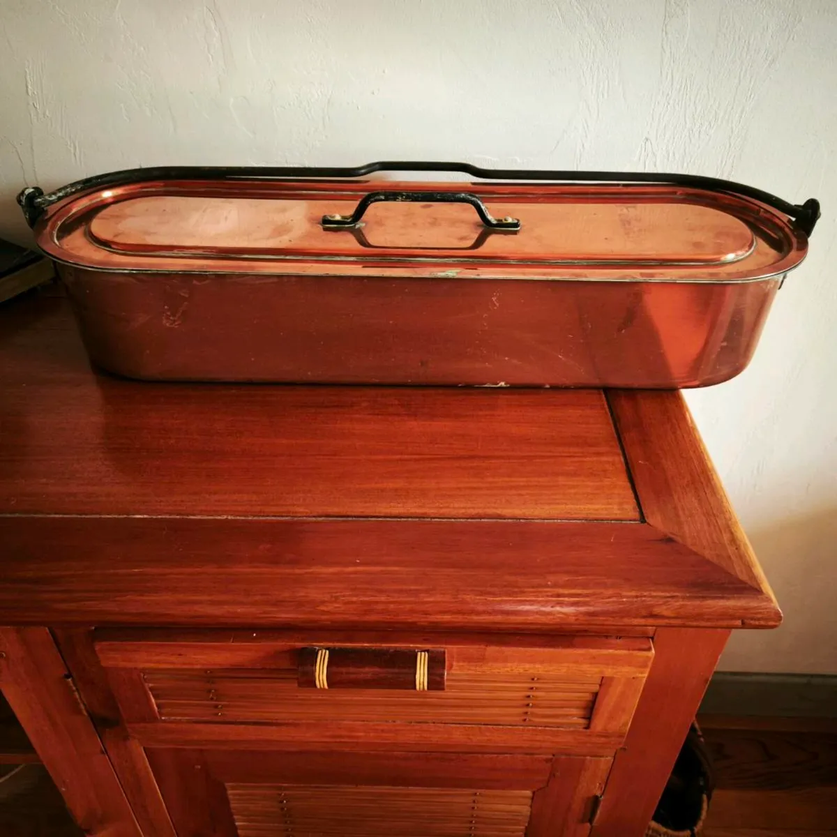 French copper fish kettle (poacher) - Image 1