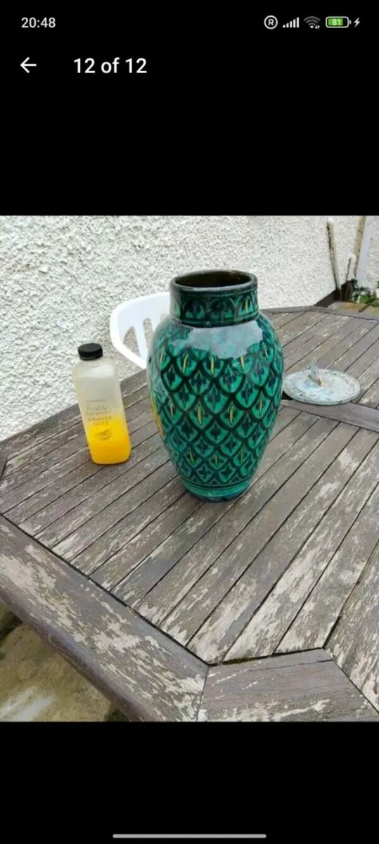 Large turquoise Serghini vase - Image 2