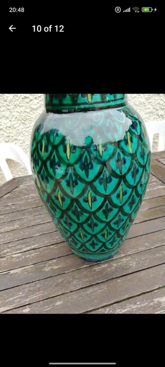 Large turquoise Serghini vase - Image 4