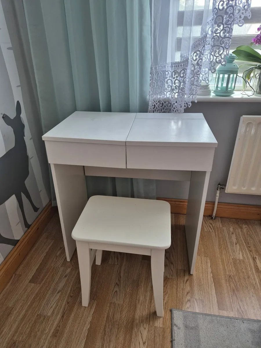 Ikea dressing table & stool - Image 1