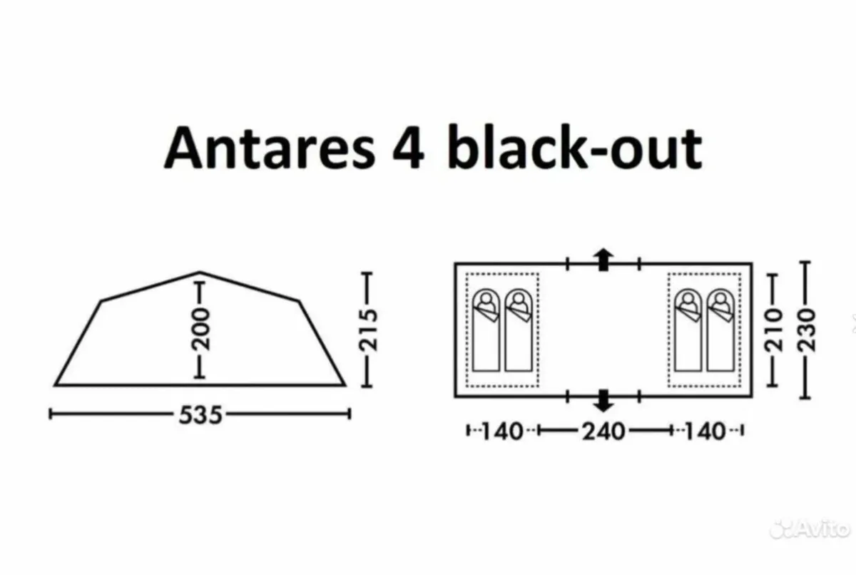 FHM Antares 4 Black-Out Tent - Image 2