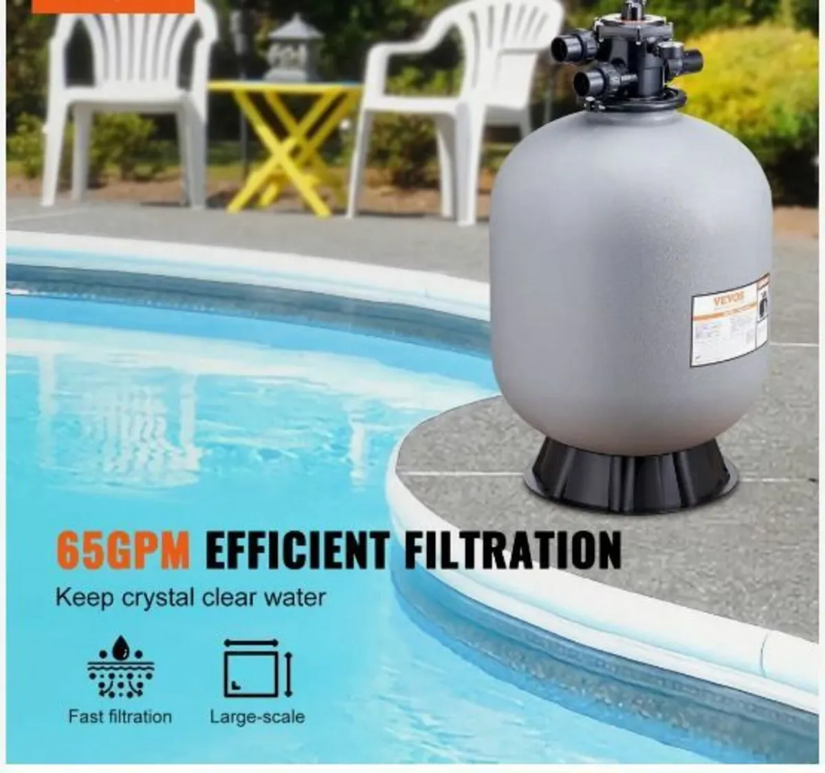 Sand Filter, 24-inch, Up to 65 GPM Flow - Image 2