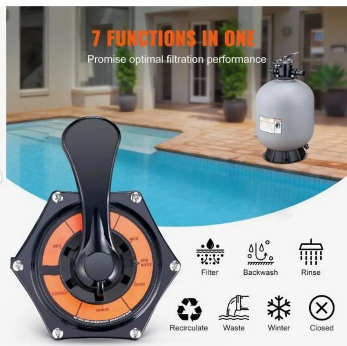 Sand Filter, 24-inch, Up to 65 GPM Flow - Image 3