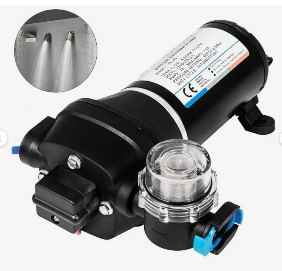 Water Pressure Diaphragm Pump, 12V - Image 4