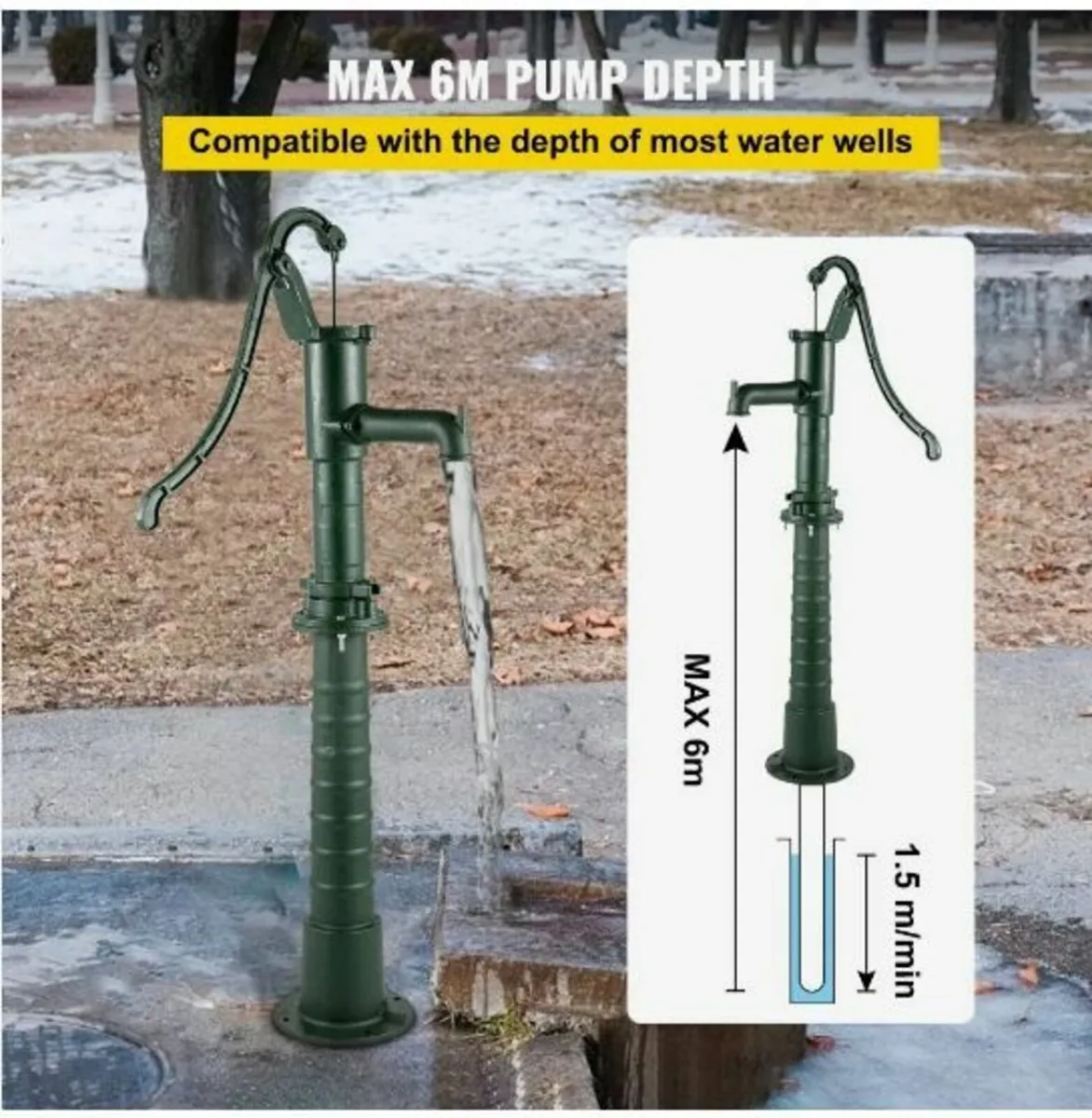 Hand Water Pump w/ Stand - Image 4