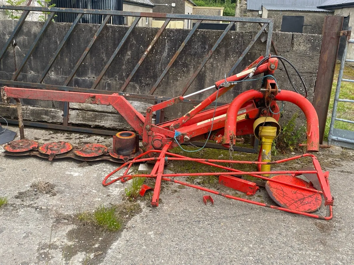 Maragon Mower, Bale Spike, Flat trailer and Diesel - Image 1
