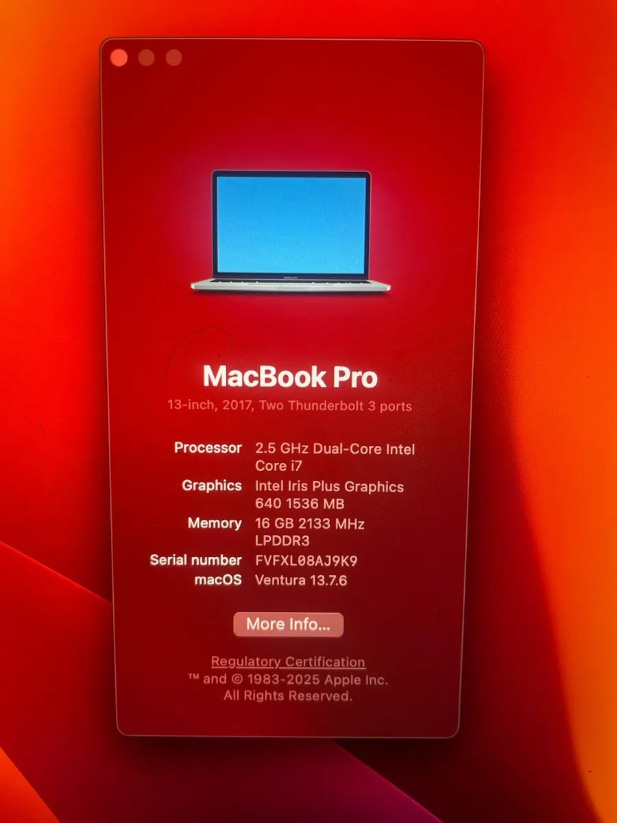 13” 2017 MacBook Pro (High Spec) Swap/Sell - Image 3