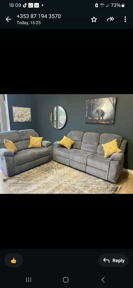 Brand new Hudson 3 plus 2 recliners reduced