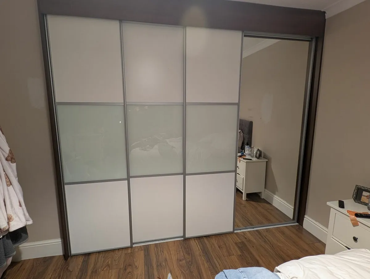 Wardrobe sliding doors and rails