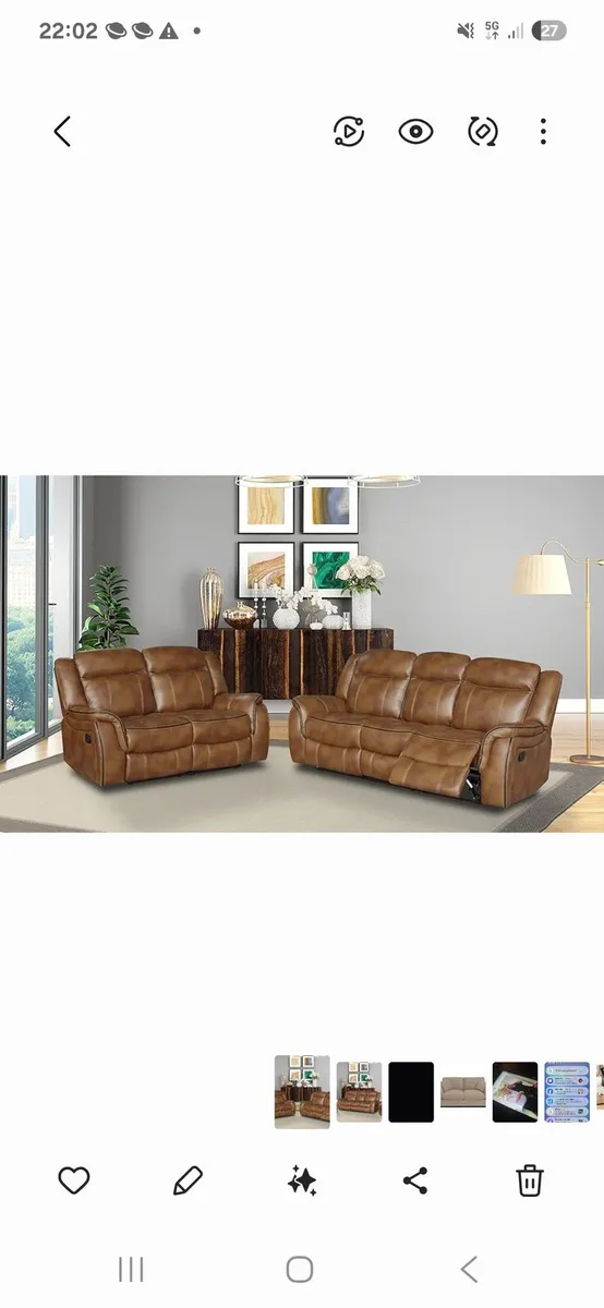 Brand new Monaco 3 plus 2 recliners reduced