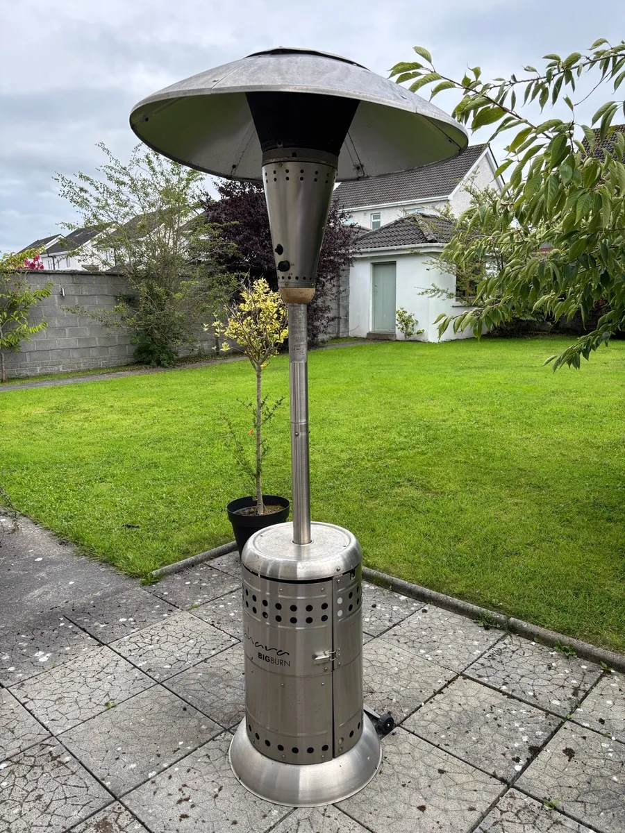 Stainless steel Sahara Garden gas heater + bottle - Image 1