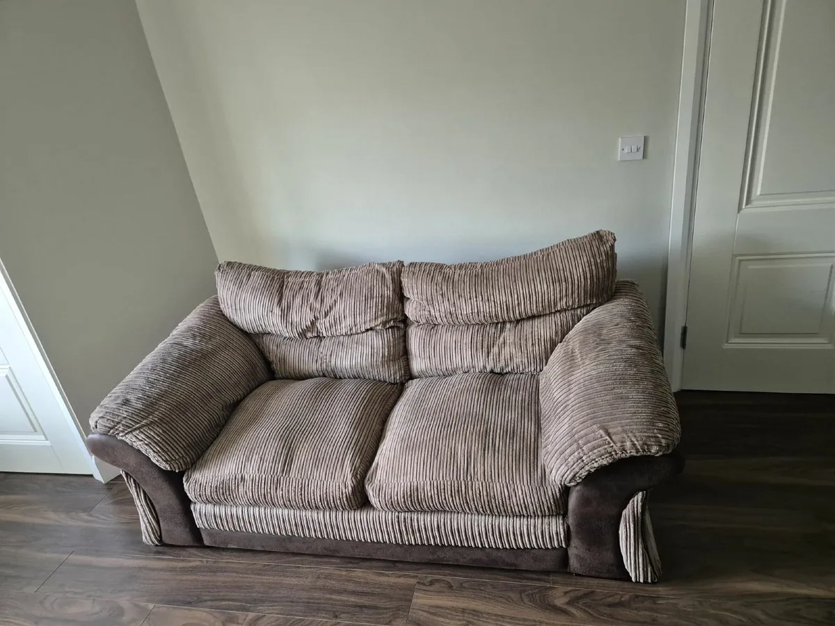 3 & 2 seater cream/brown - Image 2