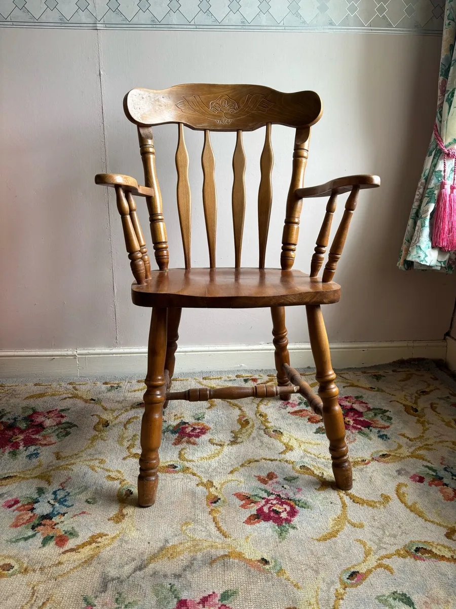 Vintage carver armchair - Image 2