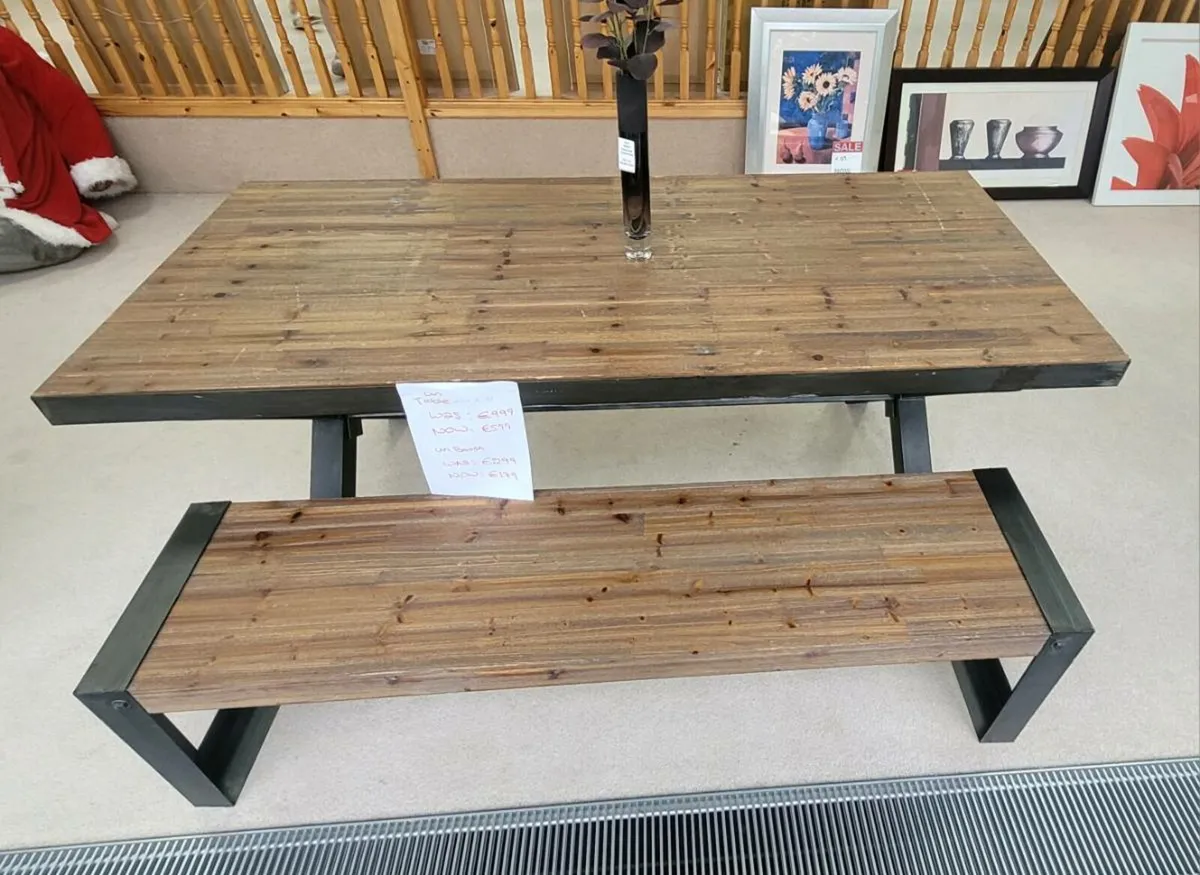 Dining table and bench - Image 2