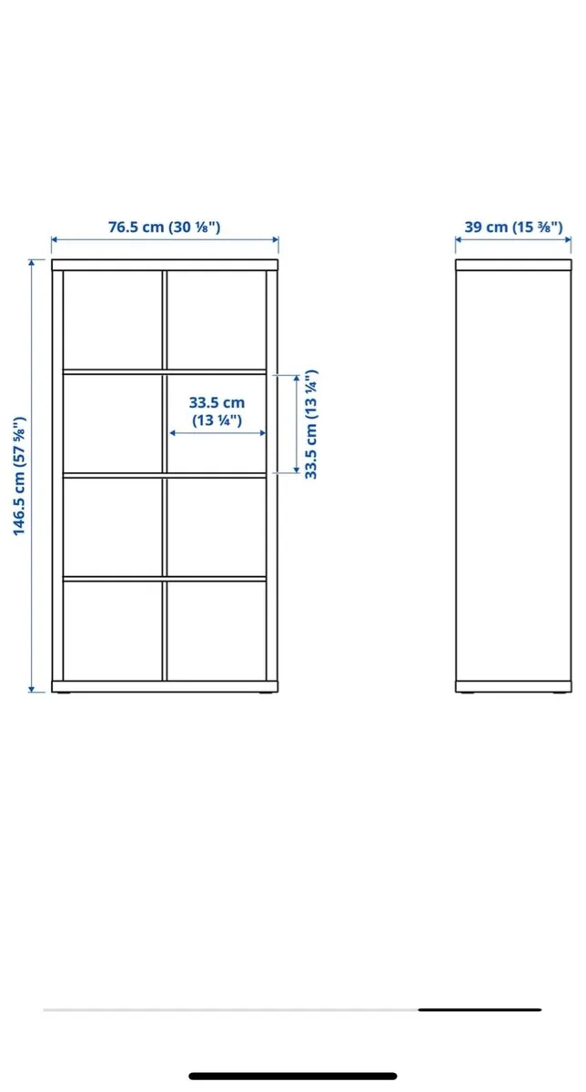 Kallax Grey Shelving unit (two) - Image 2