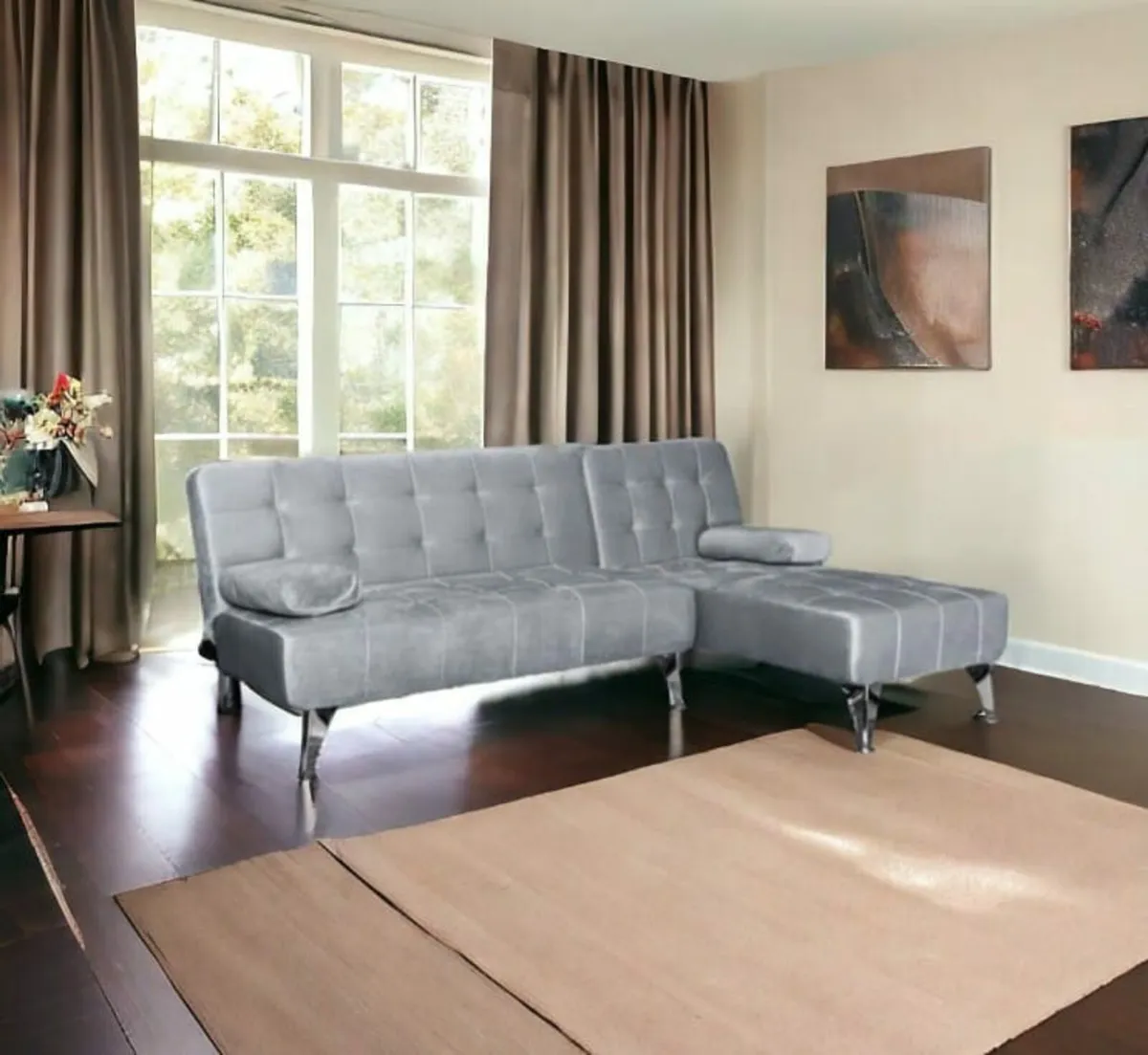 Light Grey L-Shape Sofa – Space-Saving Style - Image 1