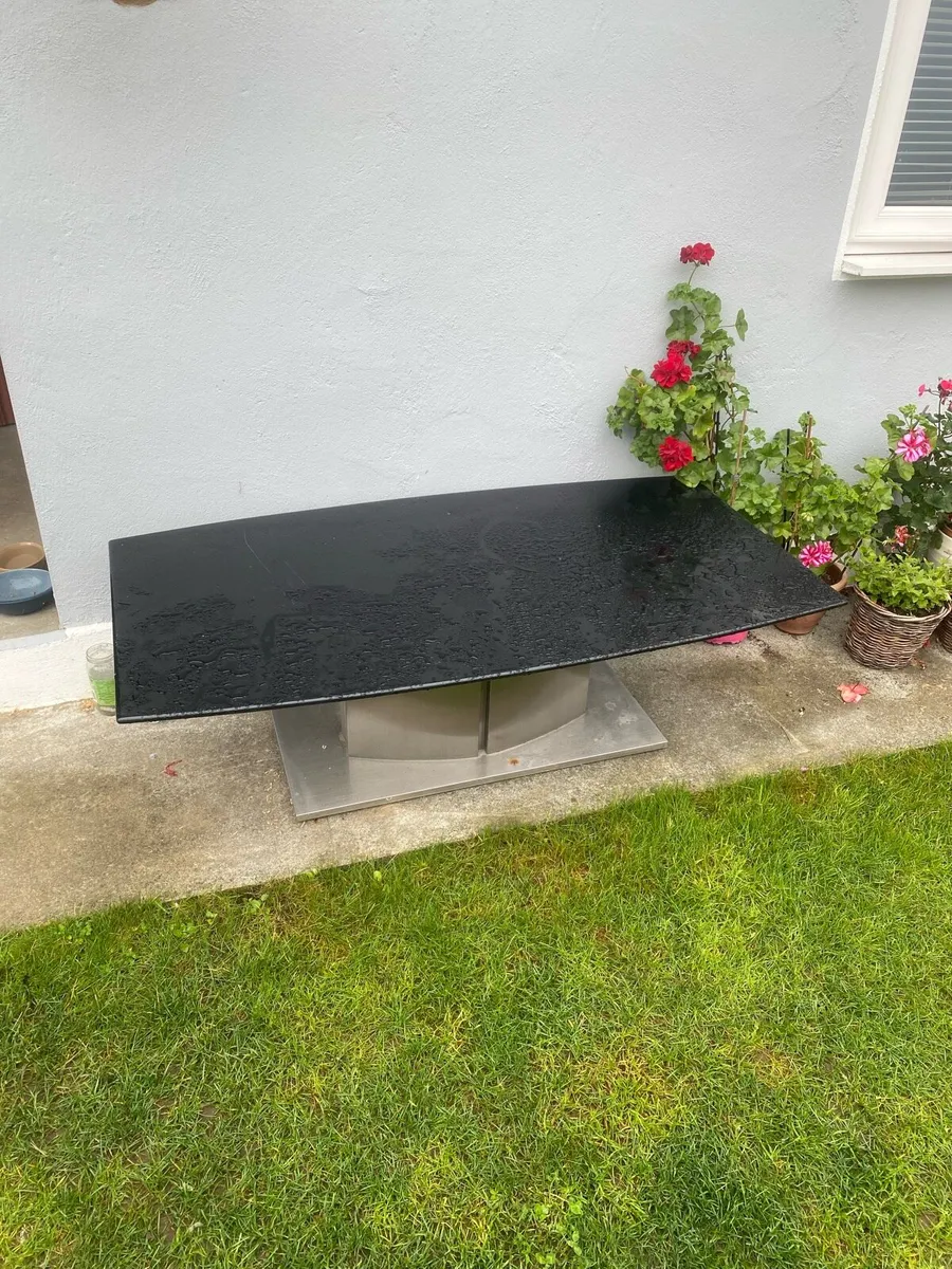Glass table ,6 chairs and coffee table - Image 2