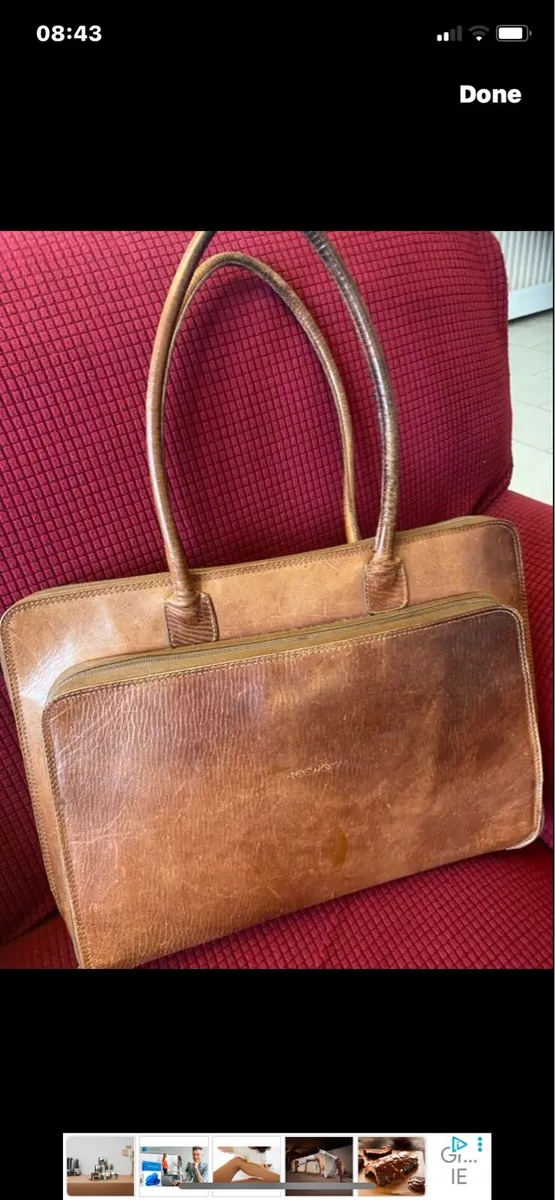 FREEWOMAN Leather Laptop Bag/ Briefcase - Image 2