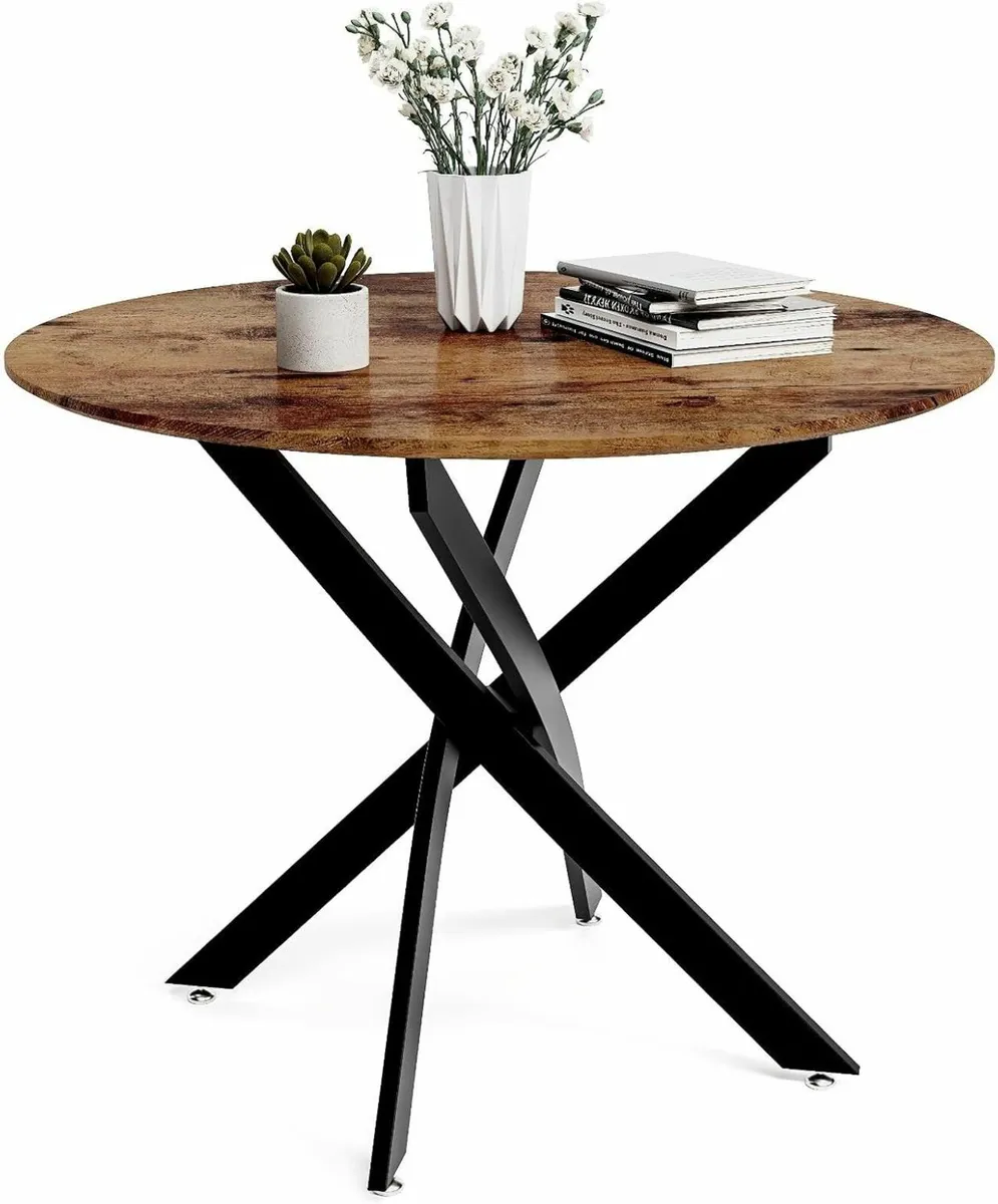 Round Dining Table Wooden 80cm Kitchen(Table Only) - Image 2