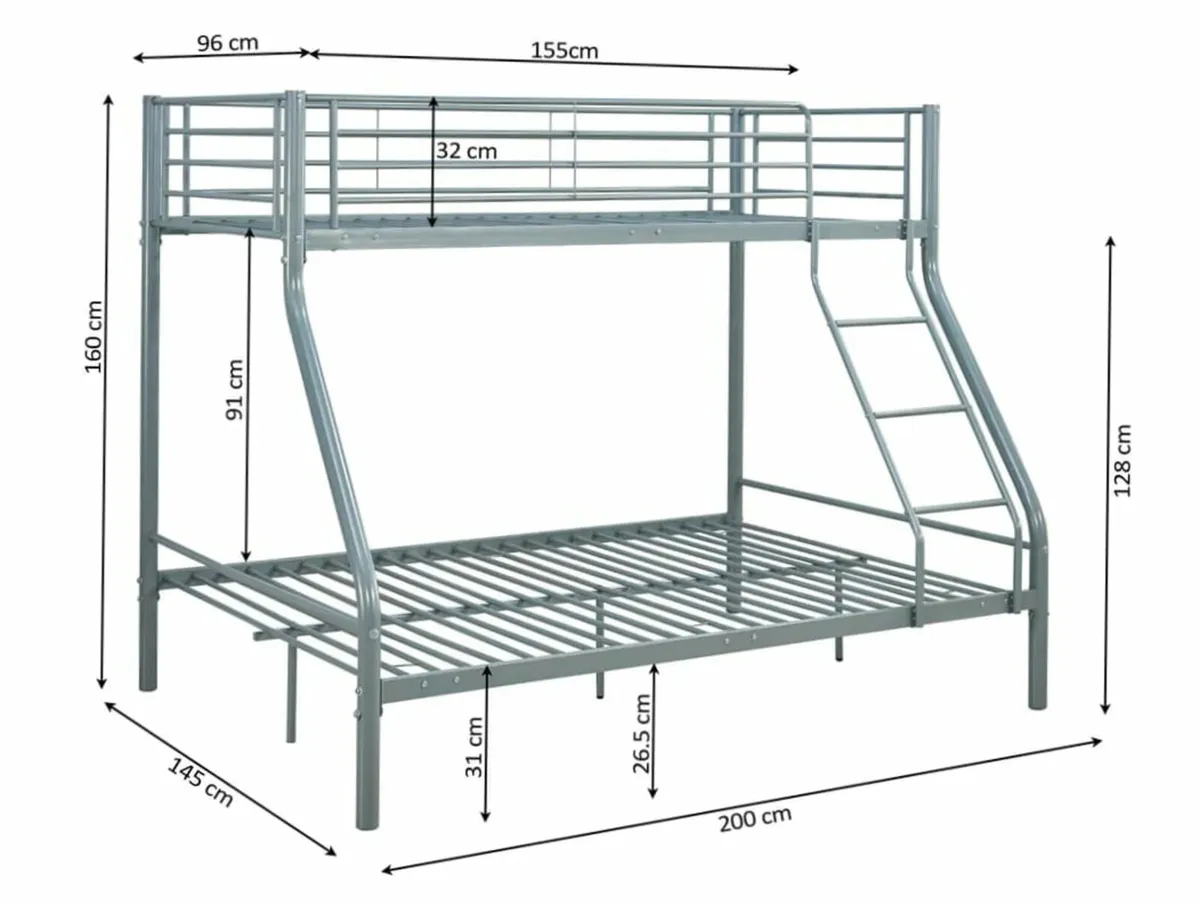 Space-Saving Bunk Bed – Black & White Options - Image 4