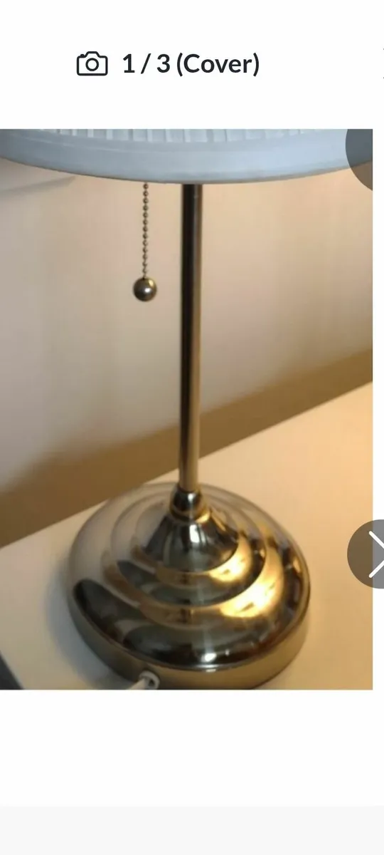 Beautiful chrome table lamp - Image 3