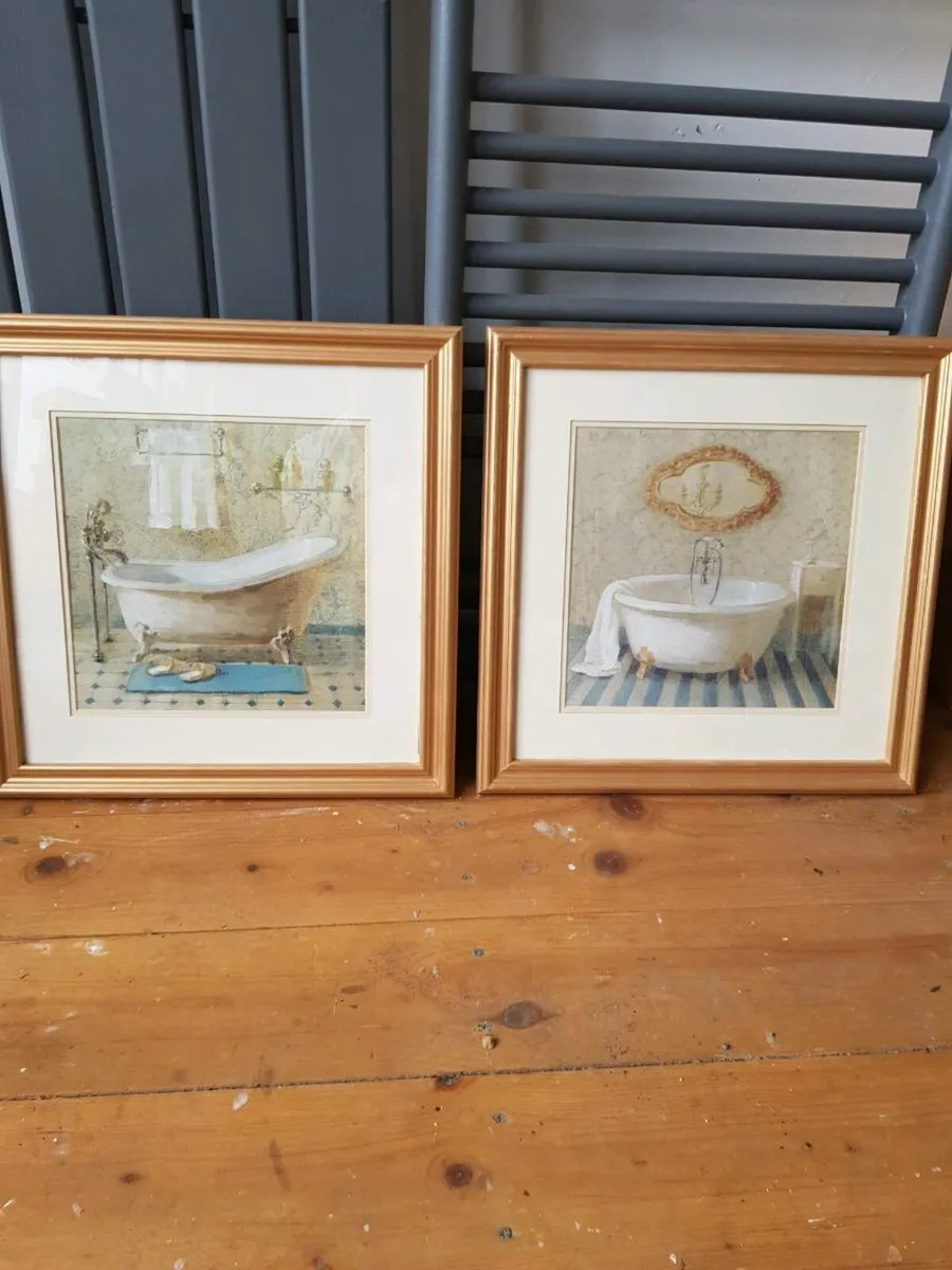 2 Victorian Bath framed prints - Image 1