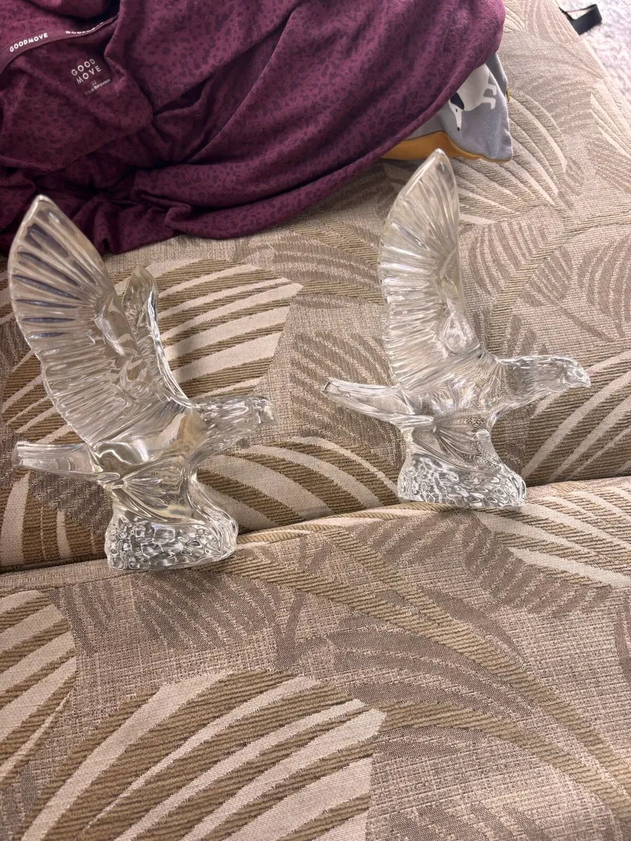 Vintage Waterford crystal eagles x2 - Image 1