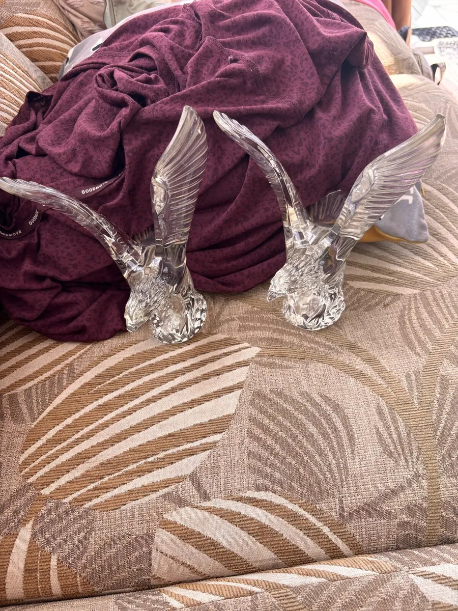 Vintage Waterford crystal eagles x2 - Image 2