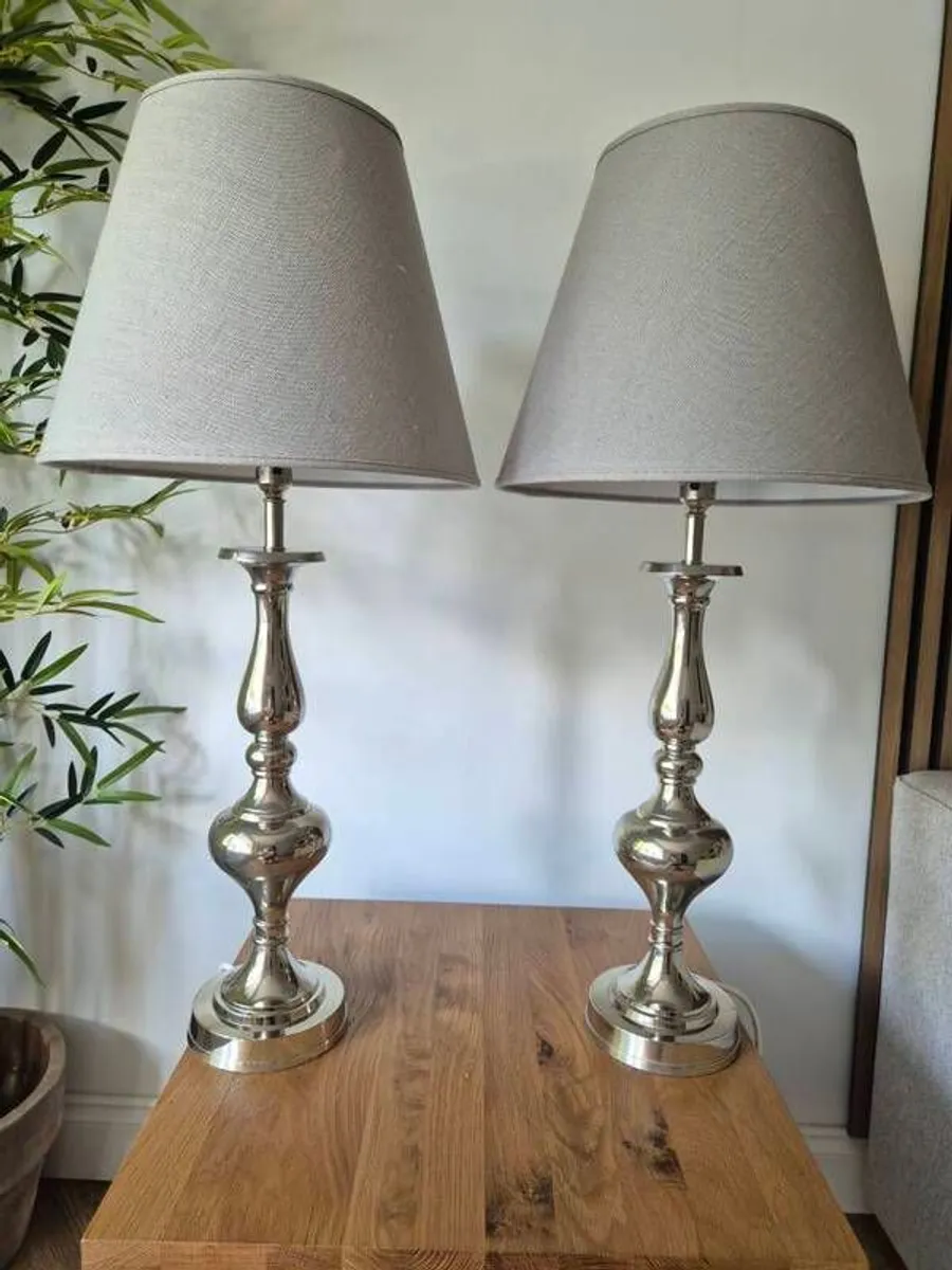 Sawyer polished chrome lamps - Image 1