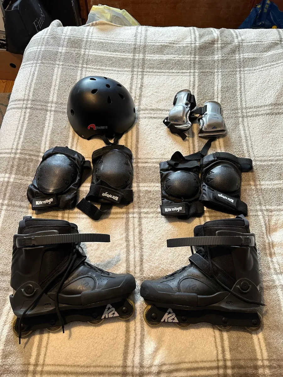 Pro K-2 Skates (EUR-46,Uk-11)+Helmet+protection - Image 1