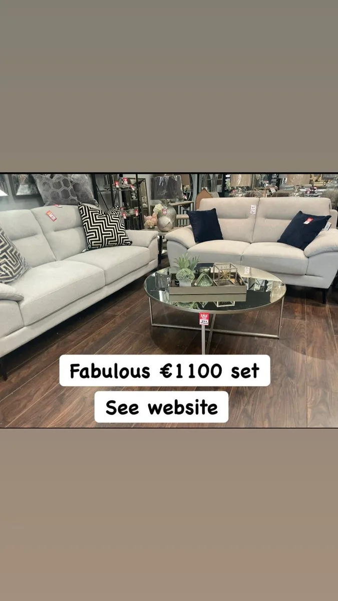 Sofa suite set of 2 brand new - Image 1