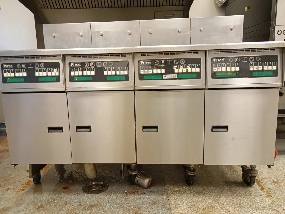 Professional Fryer (Used) - Pipco 4 Tank Gas - Image 1