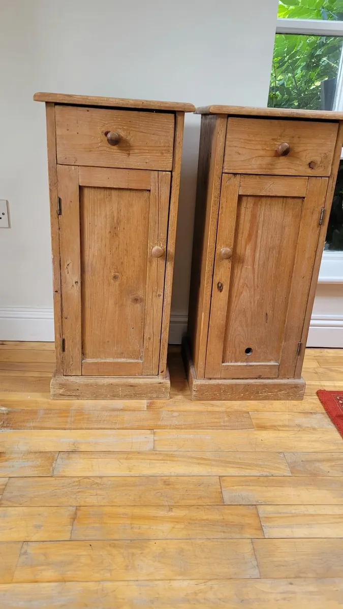 Pine Bedside Lockers - Image 1