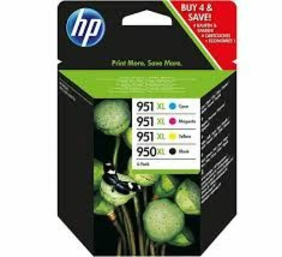 Set of 4 Ink Cartridges for HP 950XL & 951XL