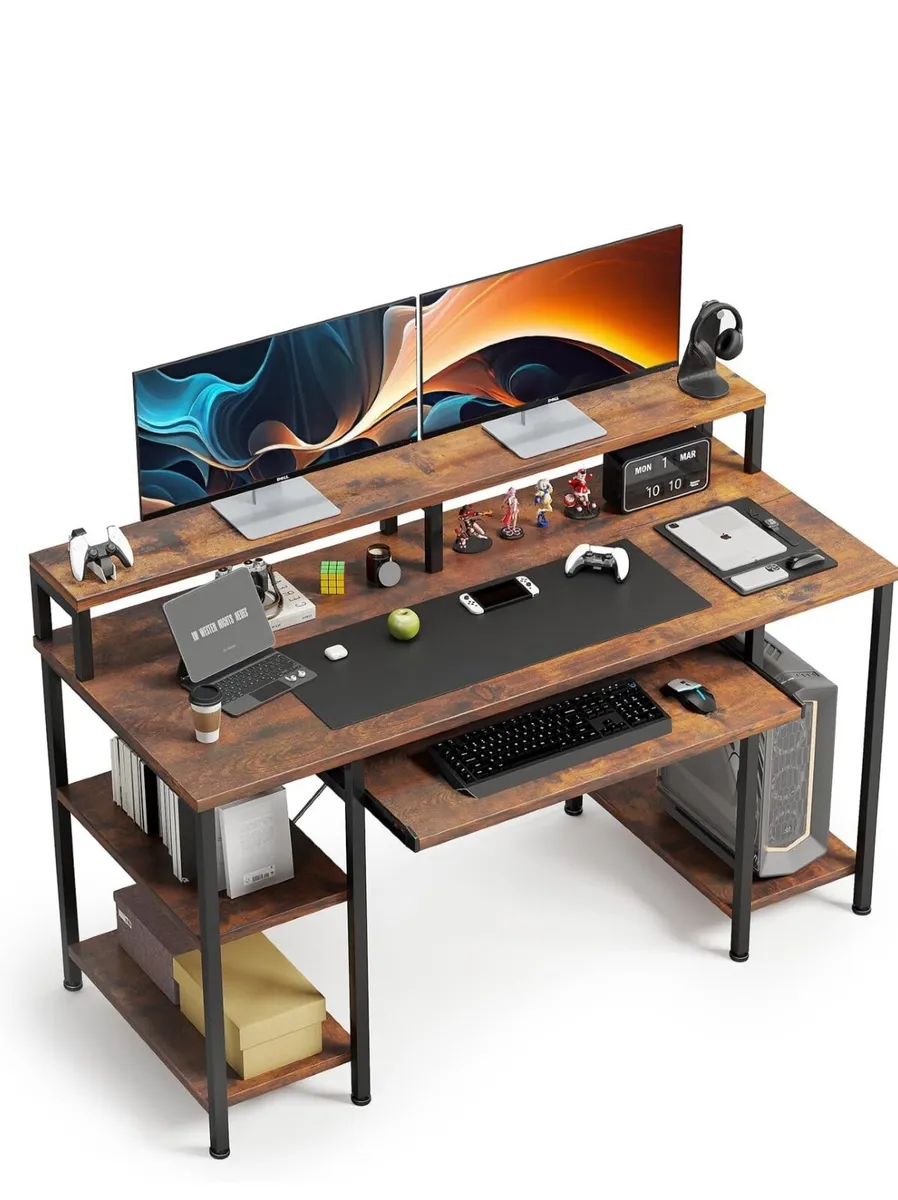47" Computer Desk with Keyboard Tray, Home Office - Image 1
