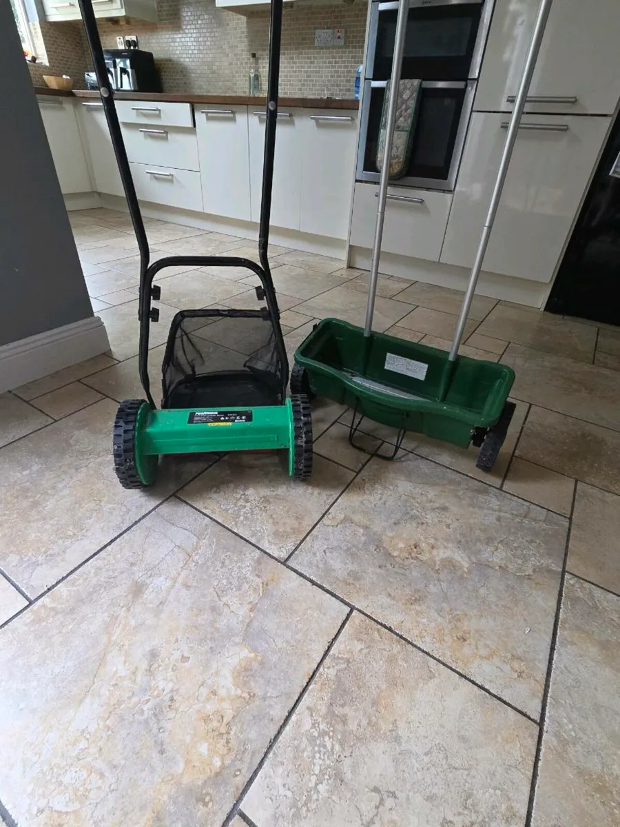 Manual Mower & Seed Spreader - Image 1