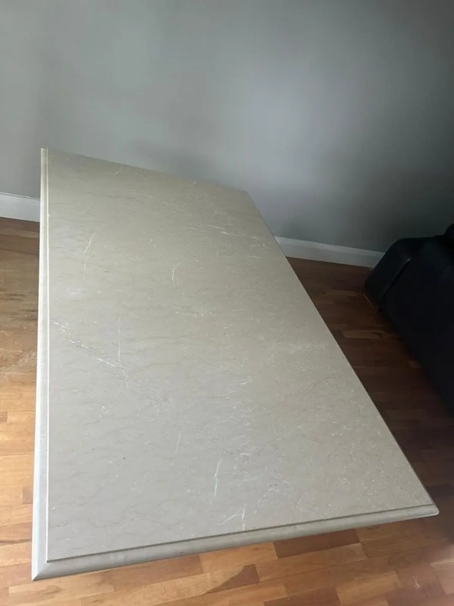Marble Dining room Table, chairs & matching side cubes - Image 3