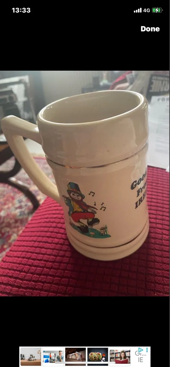 Good Luck From Ireland Ceramic Tankard - Image 3