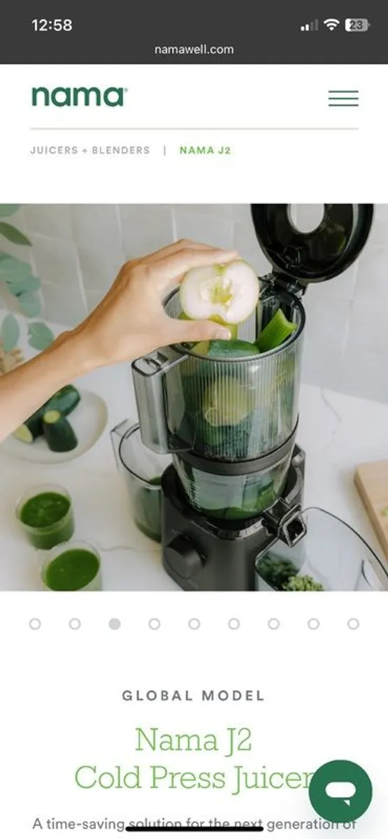 Nama J2 Cold Press Juicer, Black, UK Version - Image 1