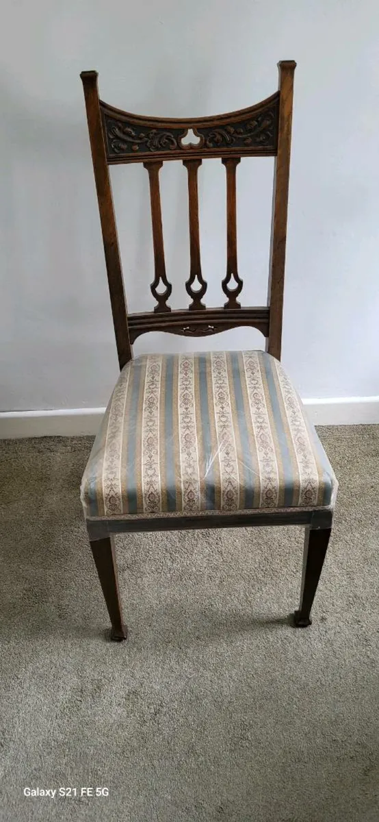 6 Edwardian dining chairs - Image 1