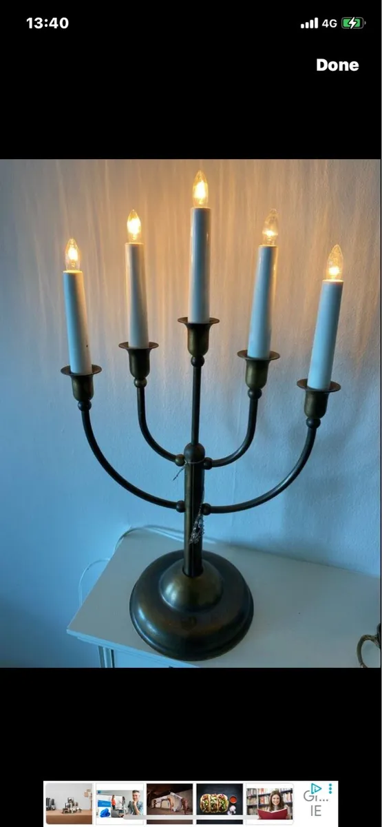 Vintage Five Light Tabletop Lamp - Image 1